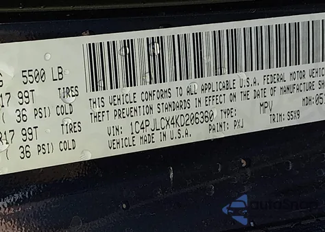 2019 Jeep Cherokee Latitude Fwd z USA, uszkodzony, nr VIN 1C4PJLCX4KD206360